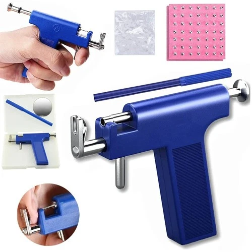 Professional DIY Ear Piercing Gun Body Nose Navel Tool Kit Jewelry with 98 Studs - product listing photo