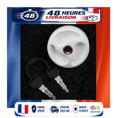 Bouchon de réservoir d'eau pour caravane et camping-car - Blanc - Photo 1/2