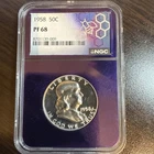 1958 Proof Franklin Half Dollar NGC PF68  Purple Core
