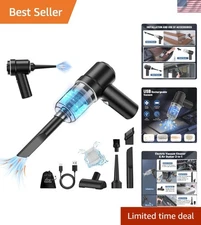 Compact Cordless Handheld Vacuum with LED - Perfect for Home and Car Cleaning