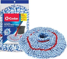 O-Cedar MicroTwist MAX Twist Mop Head Replacement | Machine Washable | Reusable 
