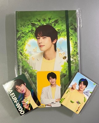 Cha Eun Woo Ricola notebook & 3 Photo cards Factory Sealed
