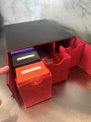 Sammelkarten Aufbewahrungsbox 2400+ Kapazität 3 PP Hüllen Griff 24 Farben Pokémon NEU