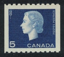 Queen Elizabeth II 5c Electricity Pylon Coil stamp Canada 1963 MNH SG#534