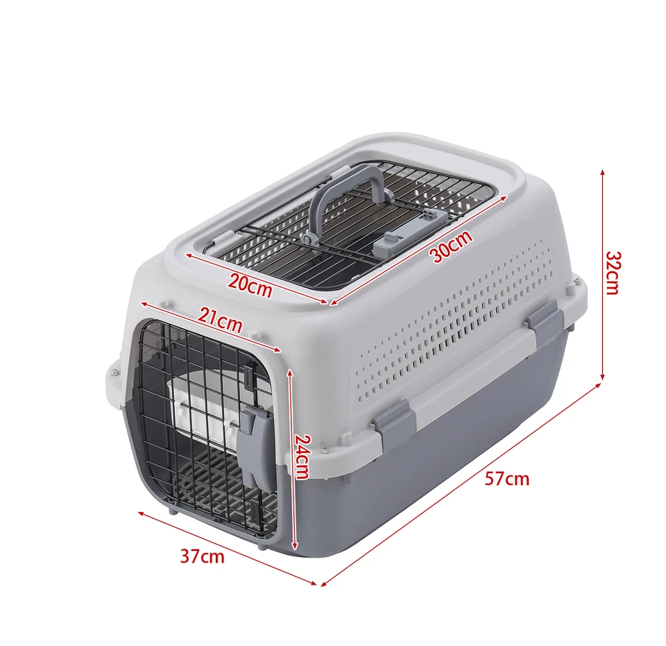 Transportbox Flugbox Autobox Hundebox IATA Flugbox Flugzeug Transport 57x37x32cm - Bild 2 von 4