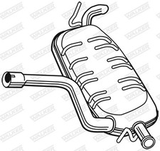 WALKER Endschalldämpfer Ø64mm für VOLVO S40 II V50
