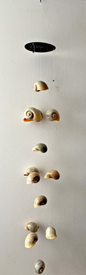 Snail Shell Wind Chime Long Hanging 43'' Long/3 Strands EUC