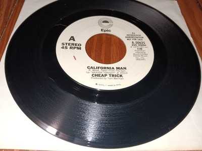 Cheap Trick California Man / I Want You To Want Me PROMO 1978 Epic Records 7'' 45