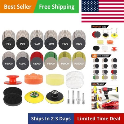 Sanding Disc Kit 133PCS Polishing Headlight Restoration Buffing Pads