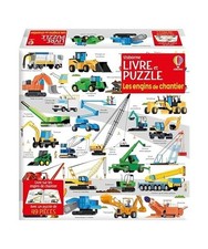 Les engins de chantier - Coffret livre et puzzle: Livre sur les engins de chanti