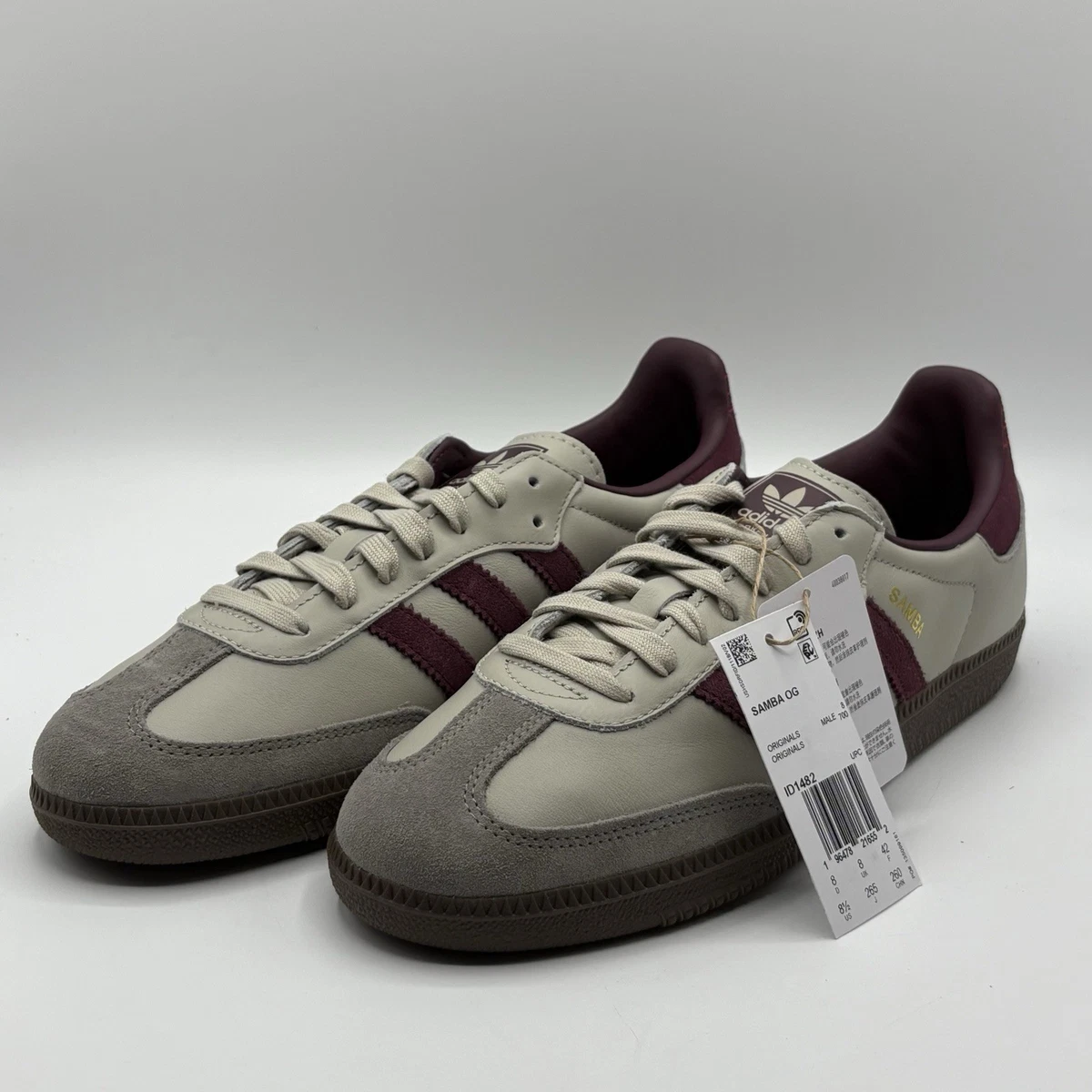 Adidas Samba OG Putty Grey Maroon for sale | eBay