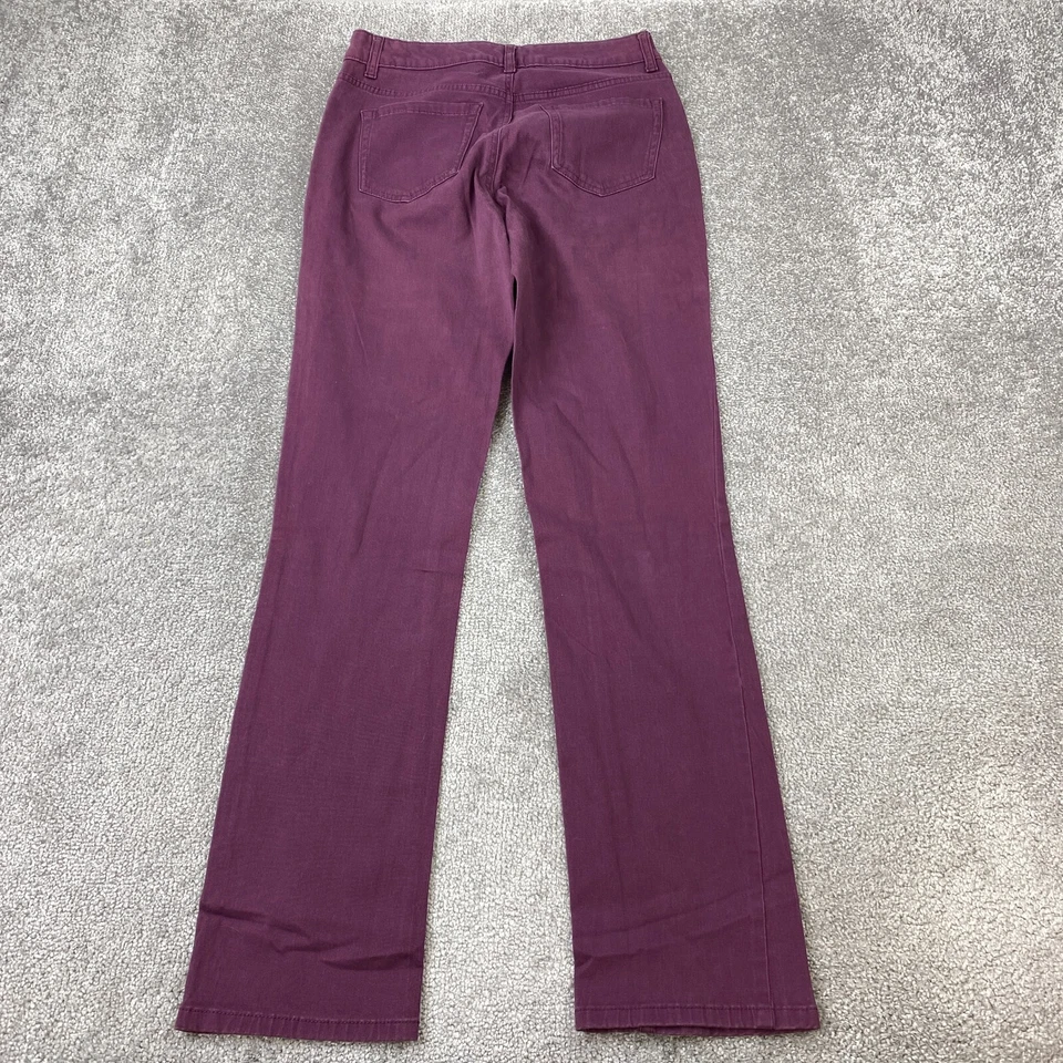Jones New York Signature Lexington Straight Jeans Women's 6 Purple Dark Wash - Image 4 of 4