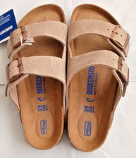 Birkenstock Arizona soft footbed unisex leather Sandal Tobacco Brown EU39 M6L8 
