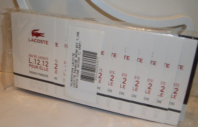 12 NEW LACOSTE EAU DE TOILETTE L.12.12 POUR ELLE FRENCH PANACHE 1.2ML 0.04 FL OZ