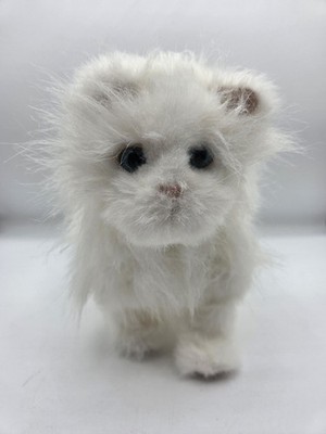 FurReal White Persian Kitty Cat Kitten 2009 Lulu's Walking Kitties Hasbro 8''