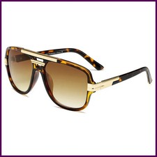 Men Fashion Sunglasses Oversized Square Top Frame Hip Hop Fancy Black