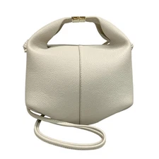 Polène Beri Handbag 2-Way White leather