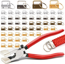 40PCS 1 Inch Key Fob Hardware Set with Pliers Keychain Lanyard Wristlet Install