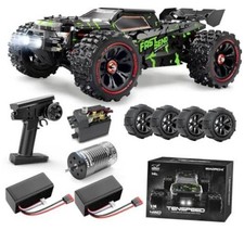 1/14 Brushless RC Cars for Adults Fast 50 mph, RC Trucks 4x4 1:14 Green
