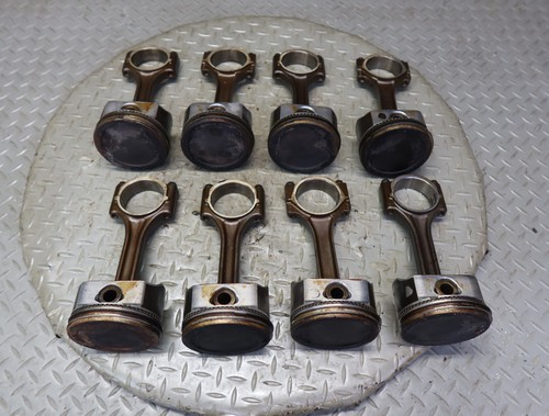 03-04 CHEVROLET SSR 5.3L LM4 SET OF 8 ENGINE PISTON W CONNECTING ROD 51K OEM