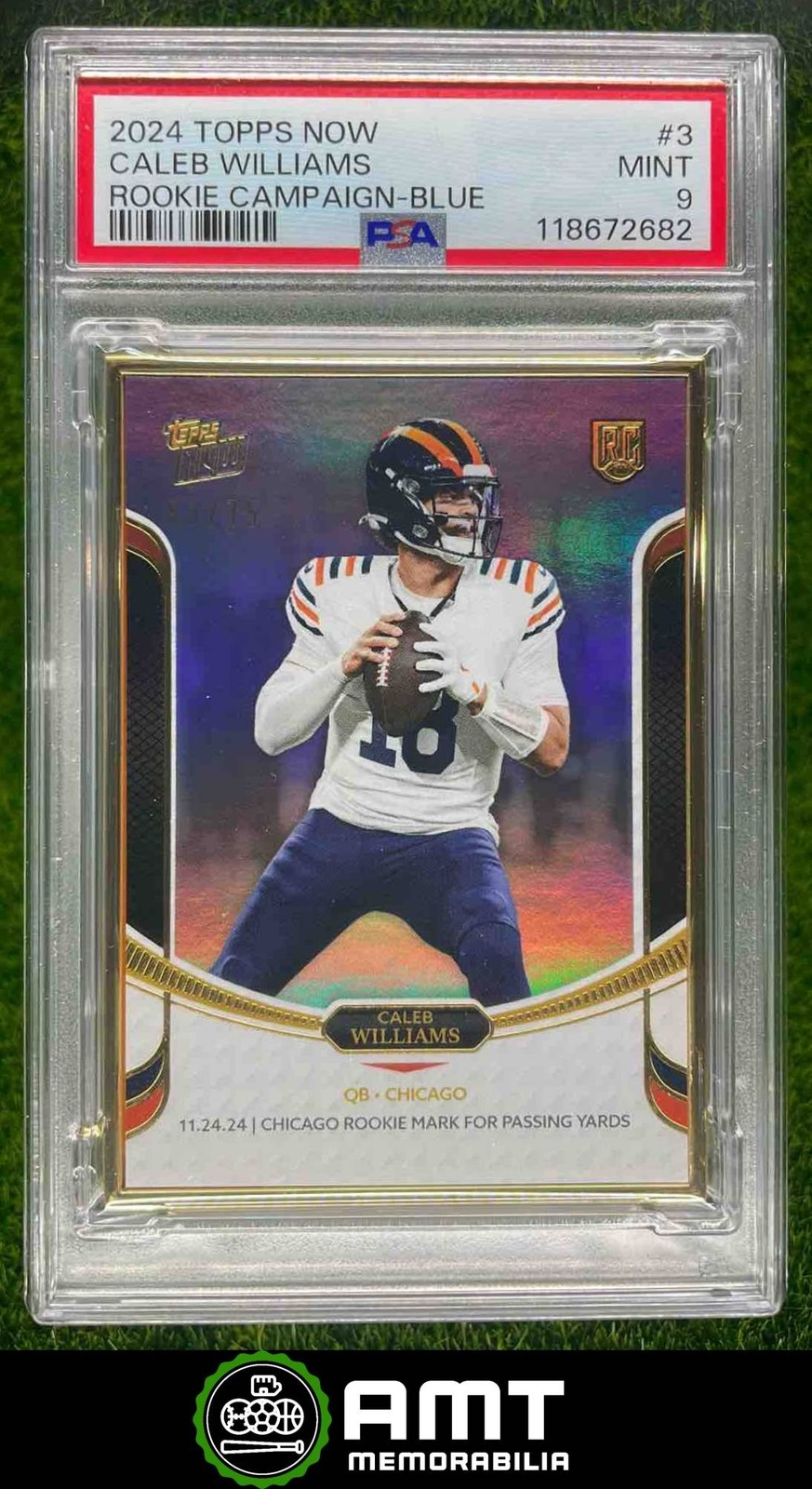 Caleb Williams Topps Now Rookie Campaign #3 Blue
