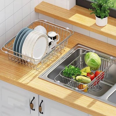 Spüle Organizer mit Schüssel Halter und Sieb Stil Drainage