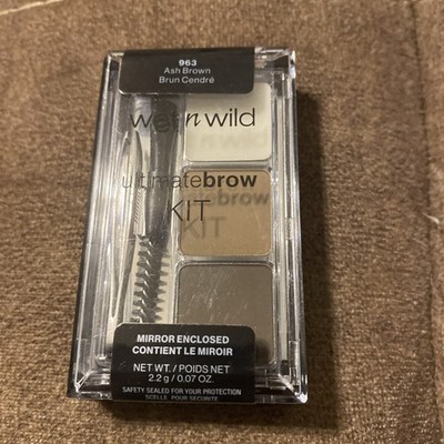 Wet n Wild Ultimate Brow Kit Ash Brown 963 Mirror, Brush and Tweezers Enclosed