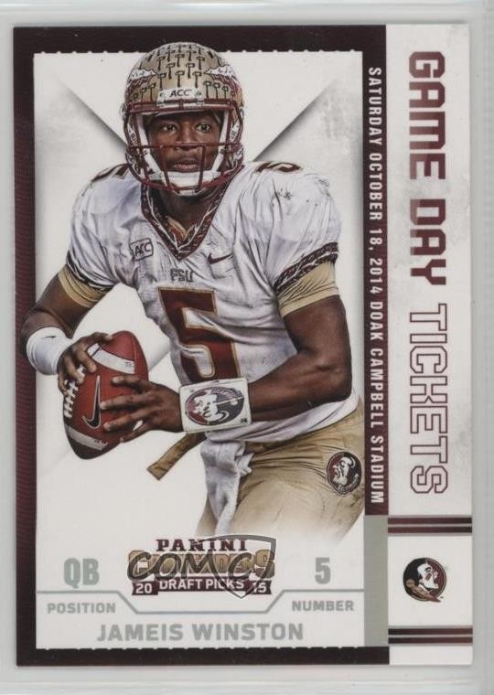 Jameis Winston Panini Contenders Draft Picks Game Day Tickets #22 Game Day Tickets