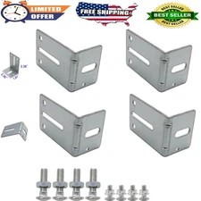 Forge Ahead with J6 Heavy-Duty Garage Track Brackets - 4 Pack of Durable Steel