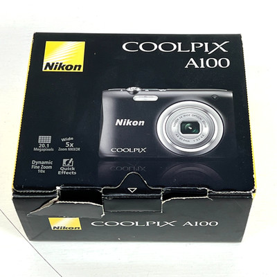 BOX ONLY - Nikon Coolpix A100 Black 20.1MP Zoom x5