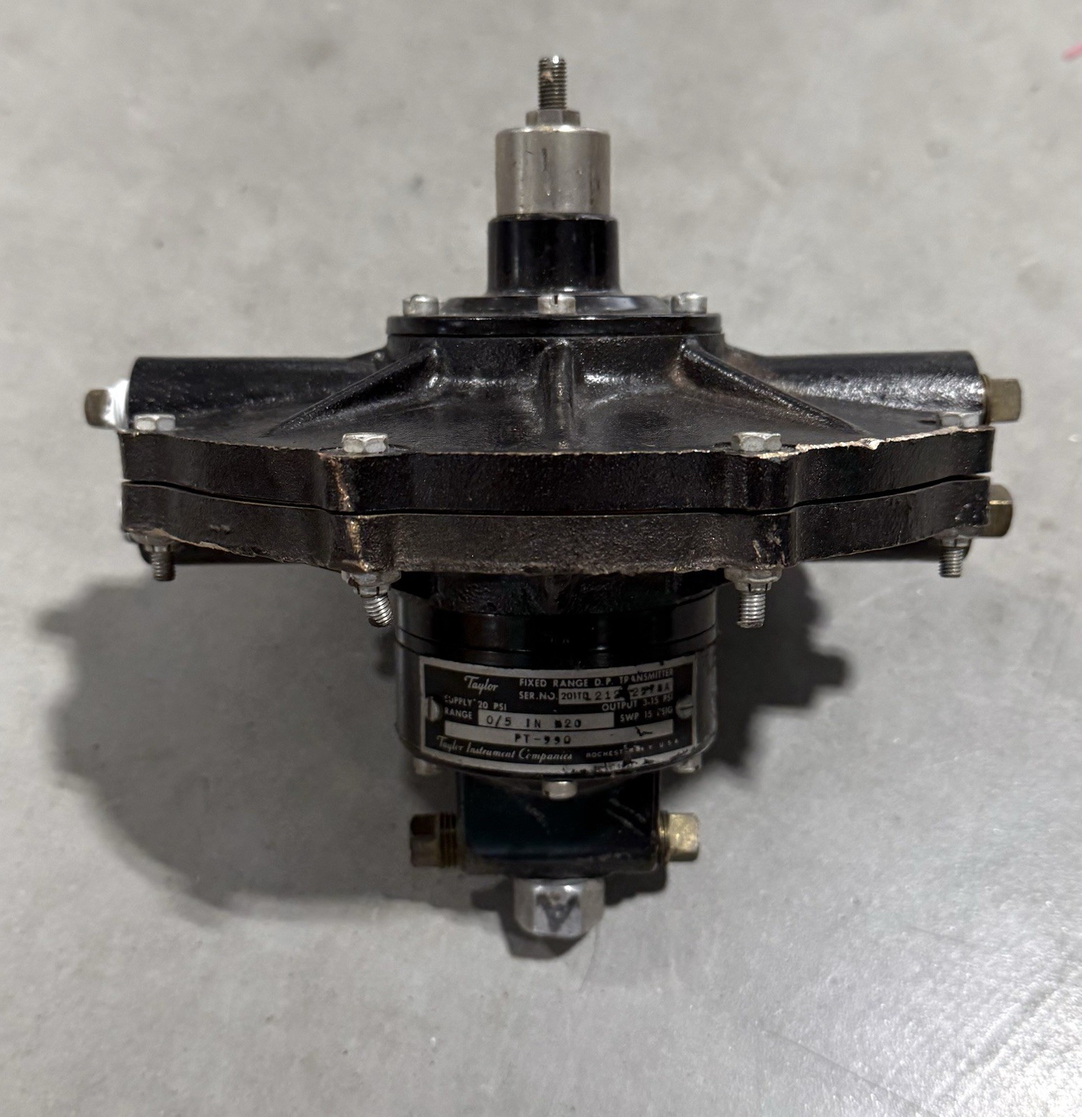 TAYLOR / ABB 201TD 1212-2578A Fixed Range Pressure Transmitter 0/5 in H2O PT-990