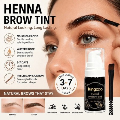 Professional Eyebrow Tint Kit Black Brown Natural Looking Brow Dye