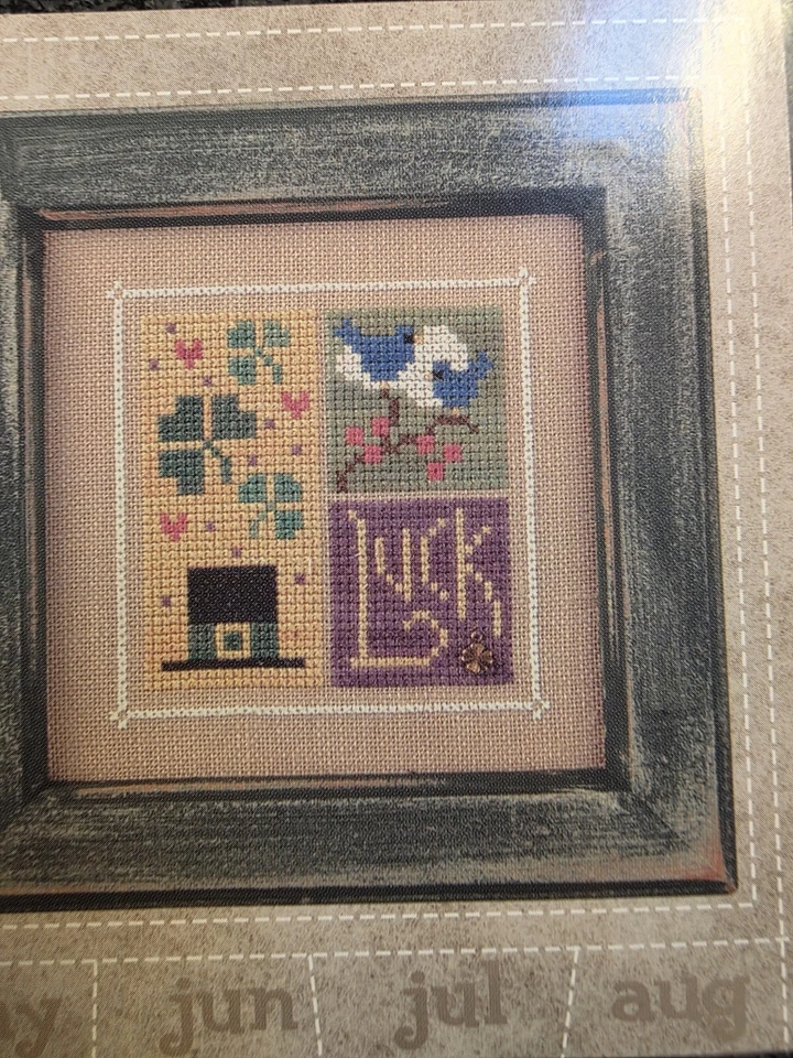 11 Lizzie Kate Monthly Flip It Cross Stitch Charts, W/5 Charms, No April chart - Image 4 of 4