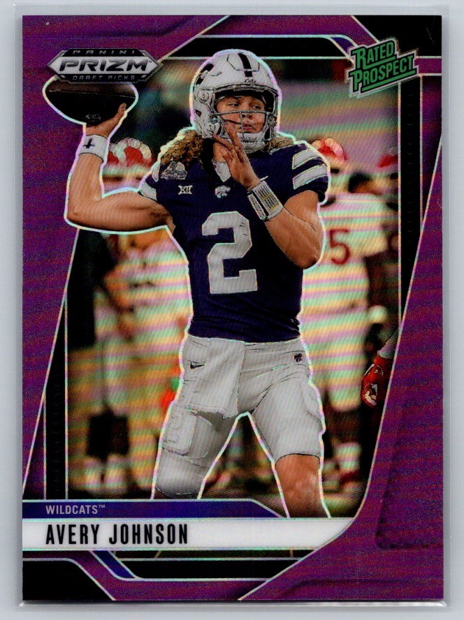 2025 Panini Prizm Draft Picks #29 Avery Johnson Prizms Purple #/99