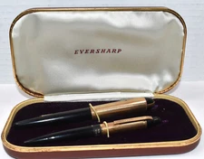 Vintage NOS Eversharp Fountain Pen 14K Gold Nib 160-P Mechanical Pencil Box Set