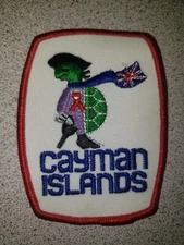 Pirate Cayman Islands Peg Leg Turtle Caribbean Souvenir Embroidered Patch Badge