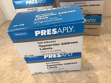 Dennison Presaply Self Adhesive Roll, Address Typewriter Labels   2 5/16 X 1” Wh thumbnail