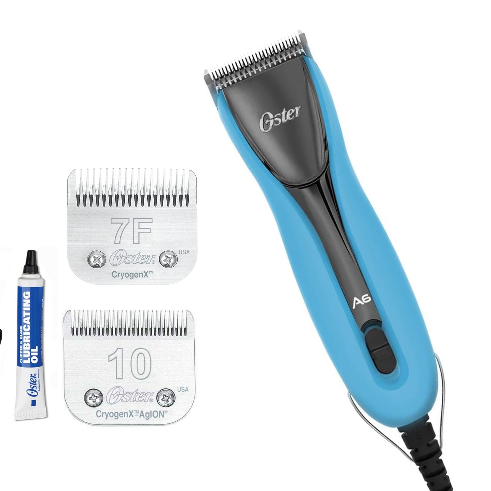 Oster A6 Slim 3 Speed Pro Powerful Pet Dog Clipper with #10 Blade & 7F Blade