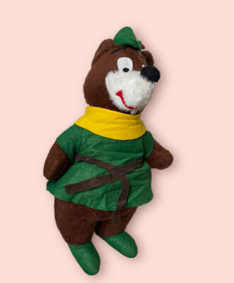 Peluche petit ours John personnage Robin des Bois Disney vintage
