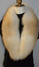 Real Golden Island Fox Fur Collar Detachable New genuine
