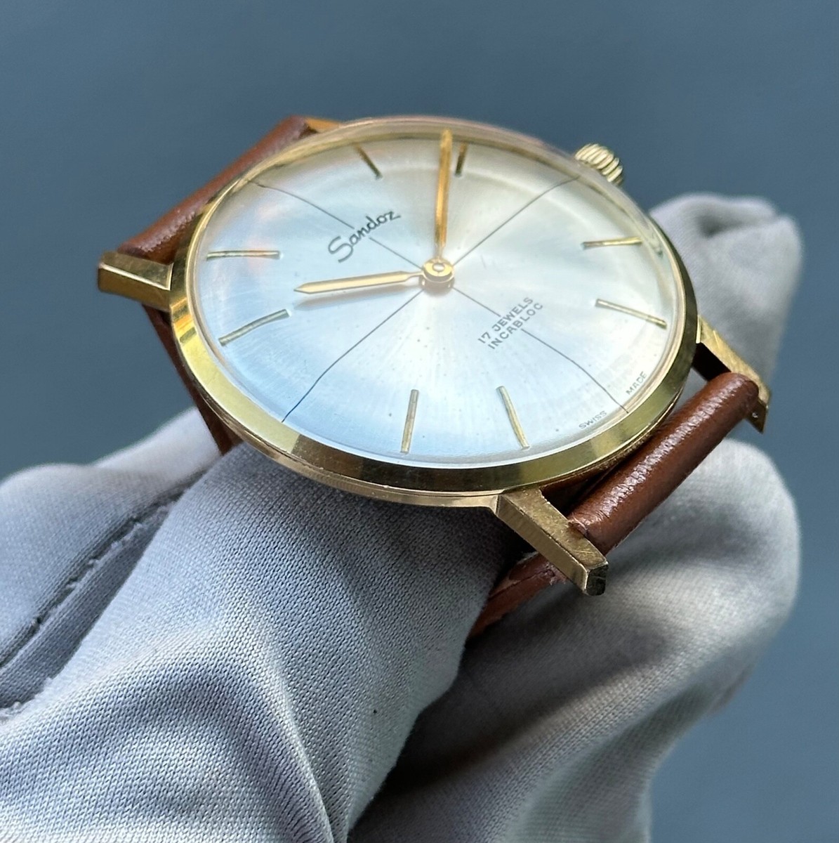 Vintage Sandoz Gold-Plated Manual-Wind AS Cal. 1690/92 33mm Ref