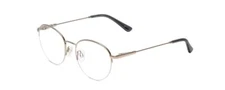 Ernest Hemingway H4858 Unisex Round Semi-Rimless Eyeglasses in Silver/Grey 49 mm