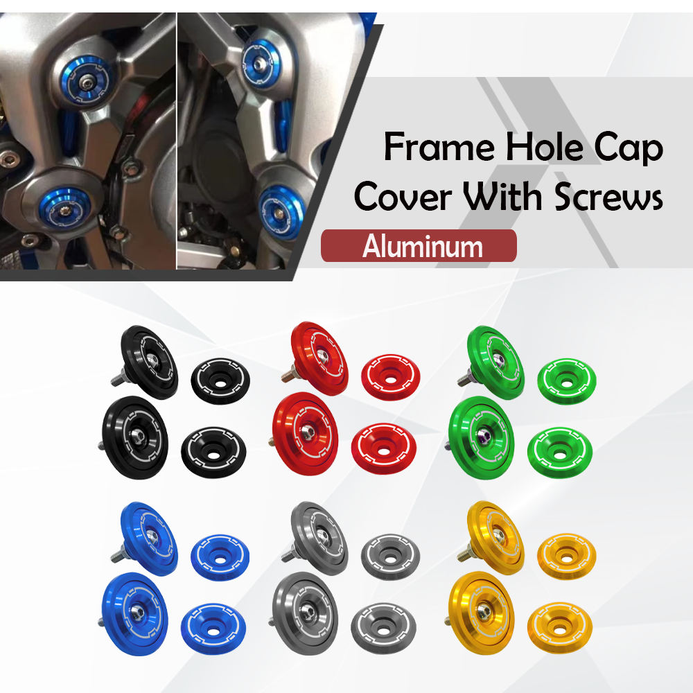 Motorcycle CNC Alu Frame Hole Cap Cover With Screws 5M Fairing For