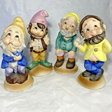 Vintage Elf Gnome Pipe Porcelain Ceramic Cute Little Figurine Christmas UCGC 4