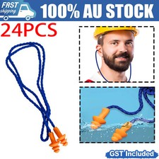 24X Corded Ear Plugs Soft Silicone Reusable Swimming Earplugs Hearing Protection