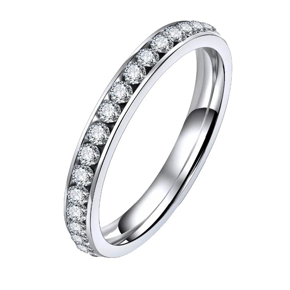 Anillos de titanio Cristal Moda