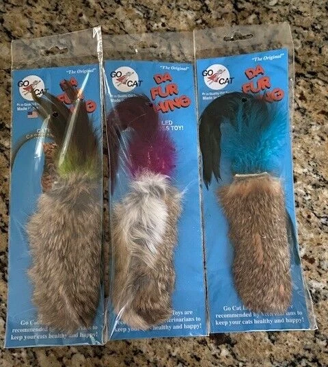GO CAT DA FUR THING INTERACTIVE TOYS CAT NIP KITTEN TOYS COUNT OF 3 ASSORTED