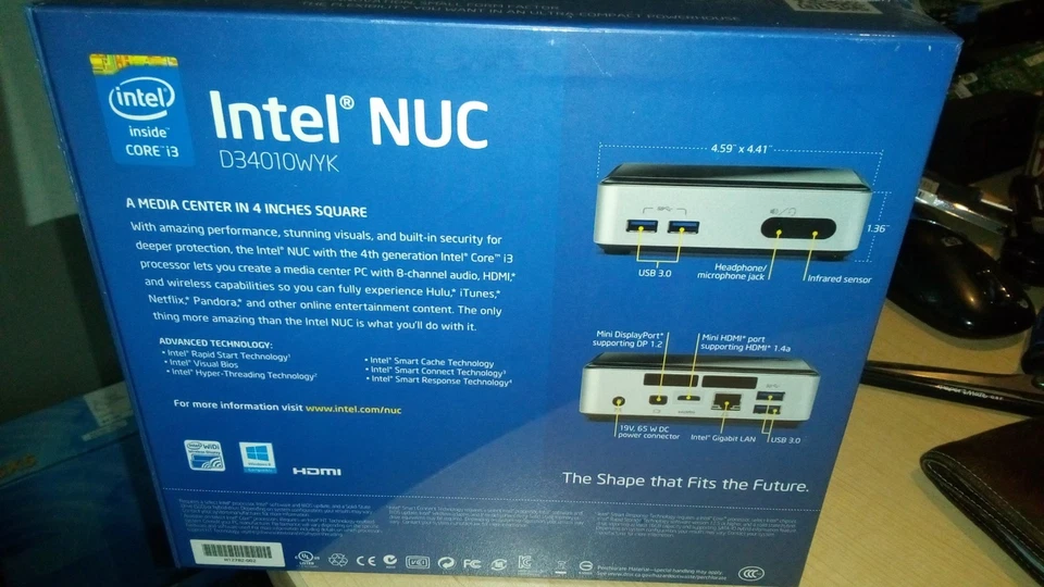 GENIUNE INTEL NUC D34010WYK BRAND NEW FACTORY SEALED (COLLECTOR ITEM) - Image 4 of 4