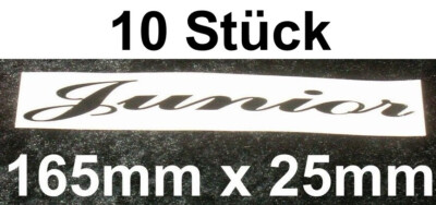 10X Sticker Junior Aufkleber Black Table Football Förster Sports Car Stickers