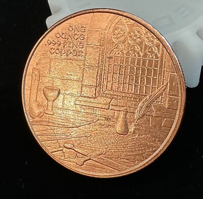 Tristan and Isolde 1oz .999 copper round coin - Medieval Legends